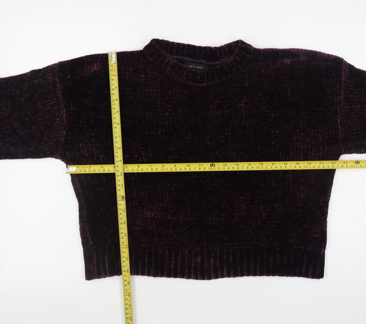 Womens UK Size M New Look Purple Pullover Jumper