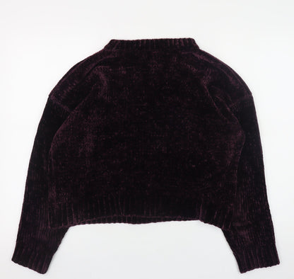 Womens UK Size M New Look Purple Pullover Jumper