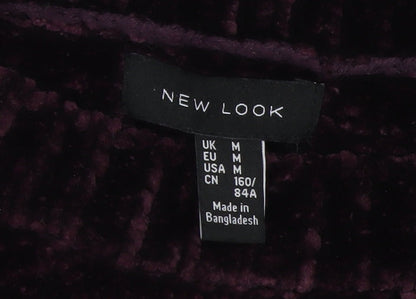 Womens UK Size M New Look Purple Pullover Jumper