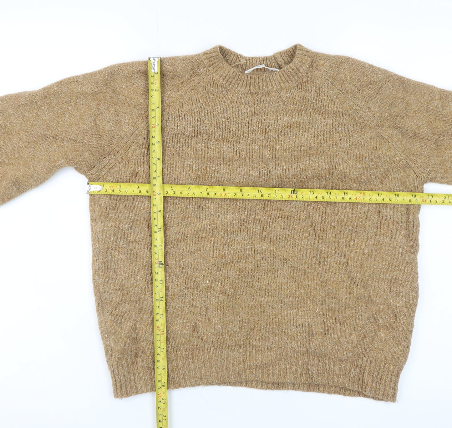 Womens UK Size XS Mango Beige Pullover Jumper