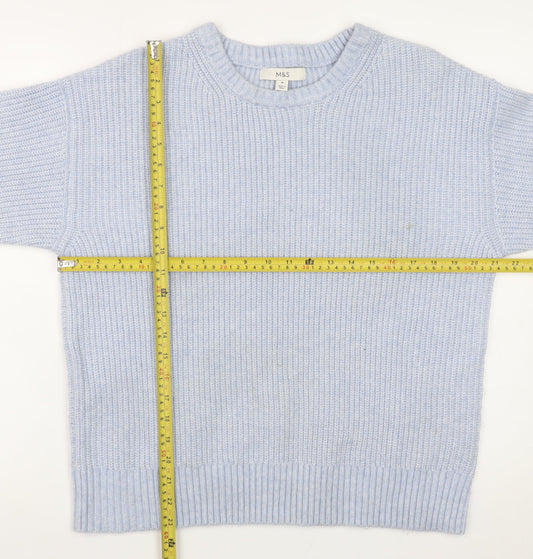 Womens UK Size M Marks and Spencer Blue Pullover Jumper