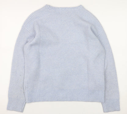 Womens UK Size M Marks and Spencer Blue Pullover Jumper