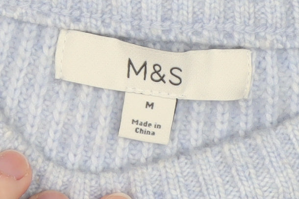 Womens UK Size M Marks and Spencer Blue Pullover Jumper