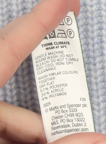 Womens UK Size M Marks and Spencer Blue Pullover Jumper