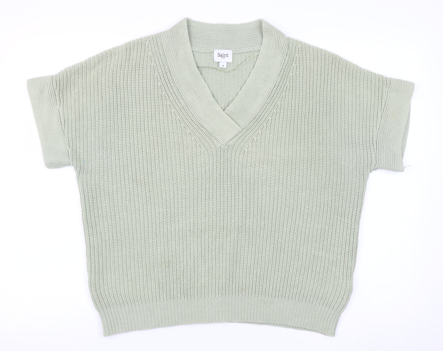 Womens UK Size M Saint Tropez Green Pullover Jumper