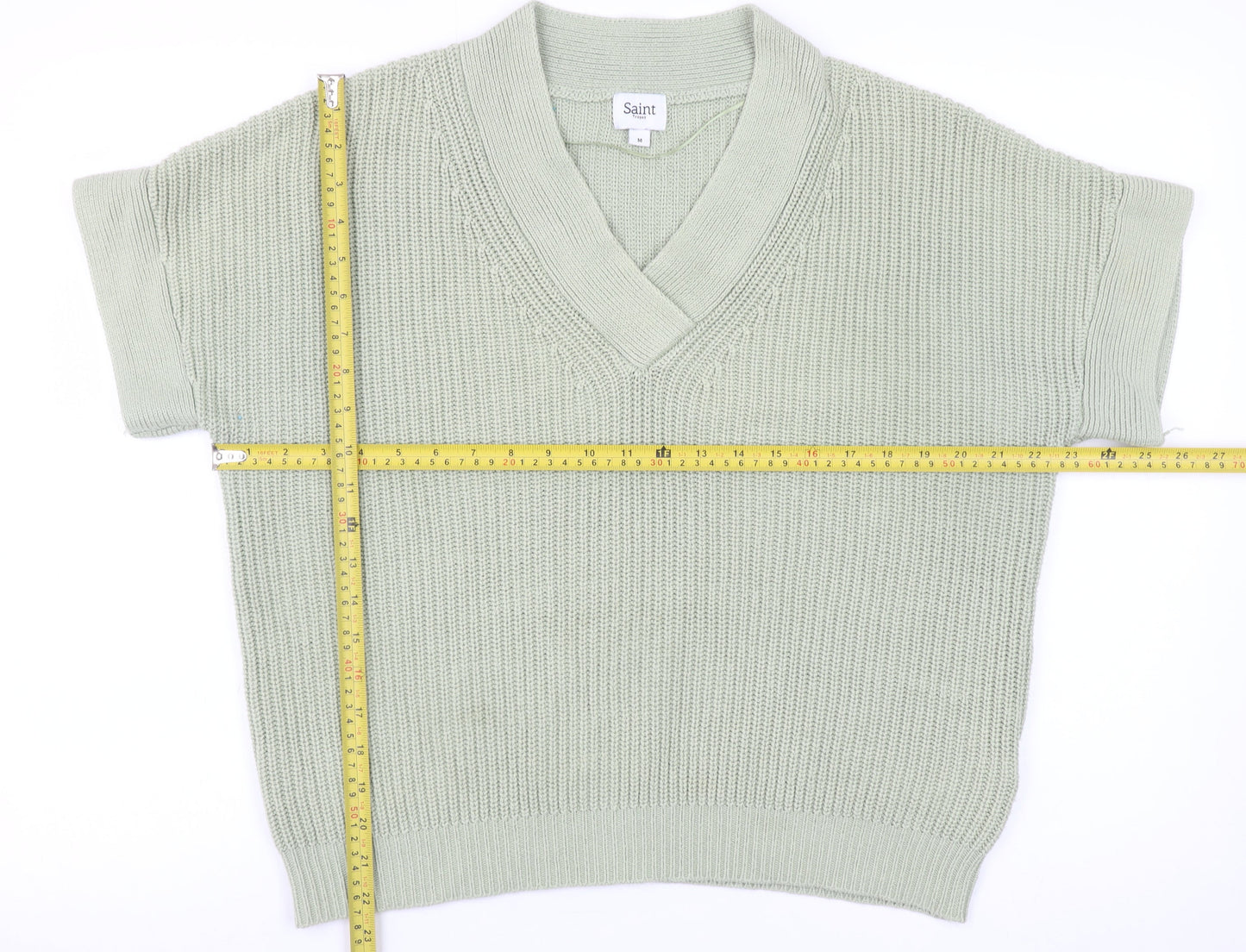 Womens UK Size M Saint Tropez Green Pullover Jumper