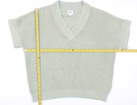 Womens UK Size M Saint Tropez Green Pullover Jumper