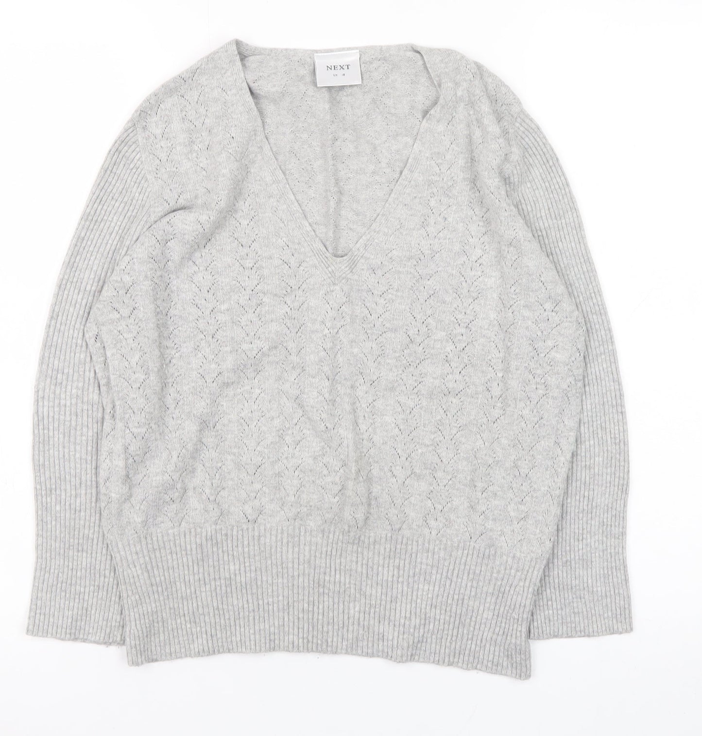 Womens UK Size 18 NEXT Grey Pullover Jumper