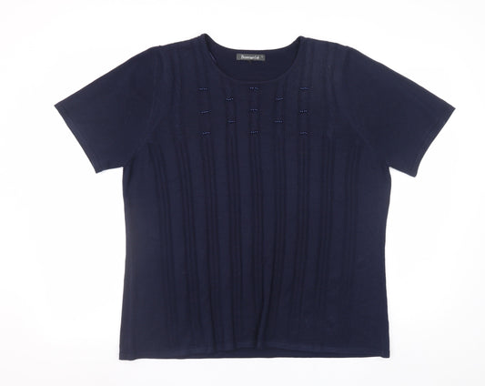 Womens UK Size L Bonmarché Blue Pullover Jumper
