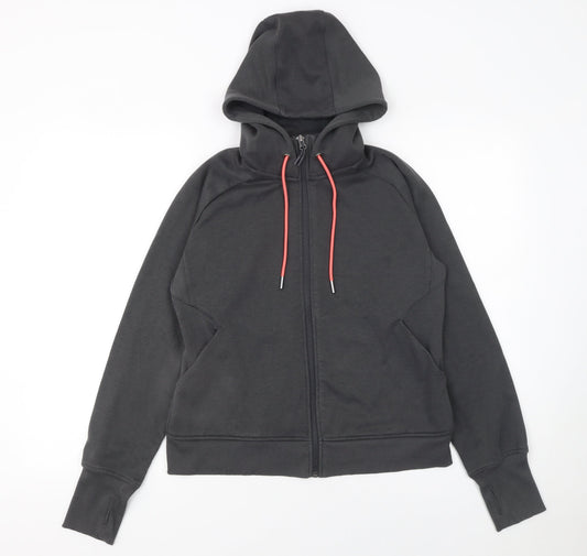 Womens UK Size M Crane Black Full Zip Hoodie