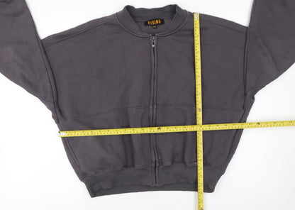 Womens UK Size M/L Rising Grey Full Zip Sweatshirt