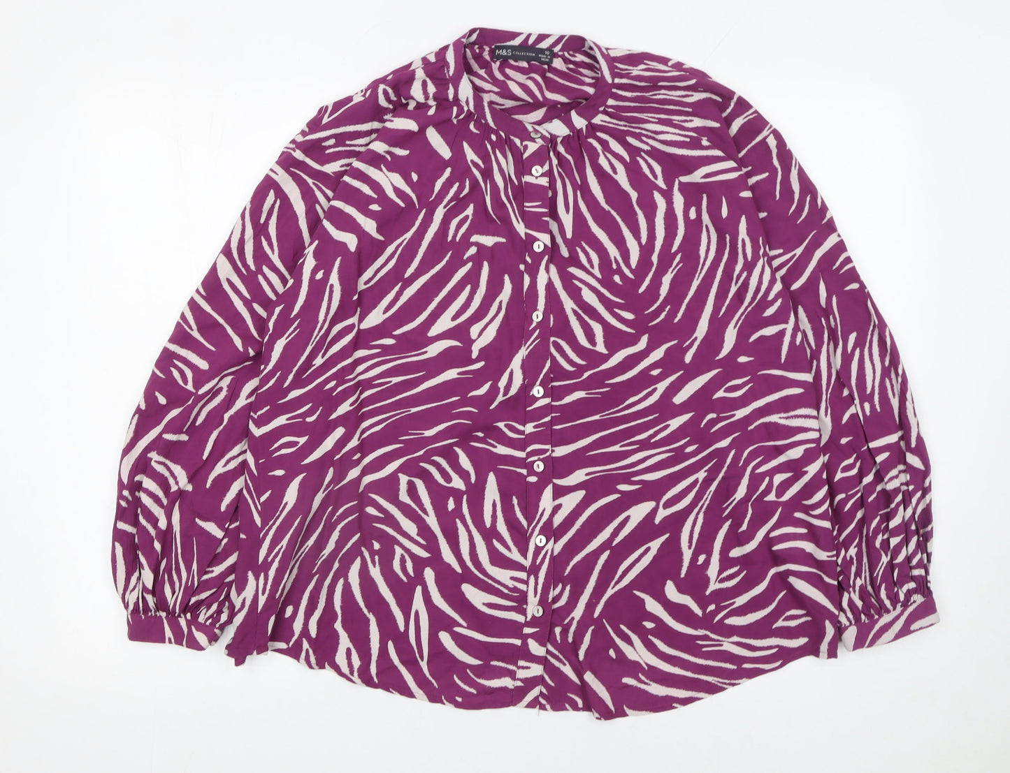 Womens UK Size 10 Marks and Spencer Purple Basic Blouse