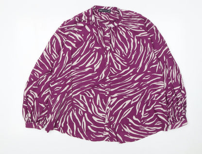 Womens UK Size 10 Marks and Spencer Purple Basic Blouse