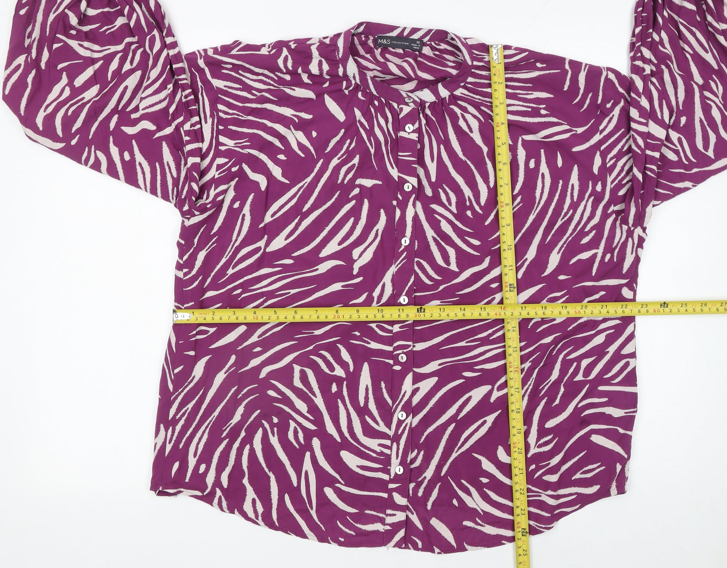 Womens UK Size 10 Marks and Spencer Purple Basic Blouse