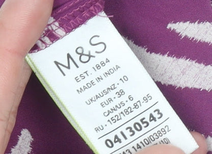 Womens UK Size 10 Marks and Spencer Purple Basic Blouse