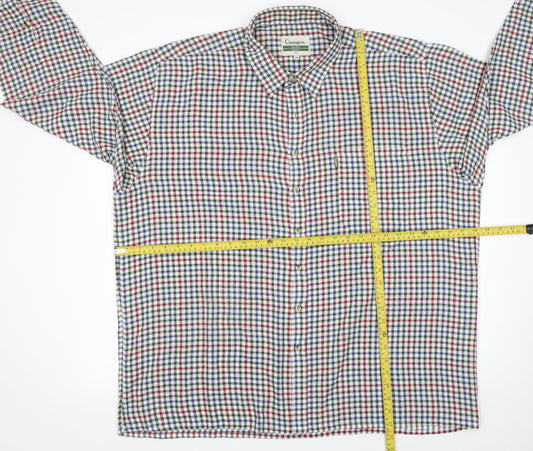 Champion Men's Multicoloured Check 3XL Classic Fit Long Sleeve Shirt