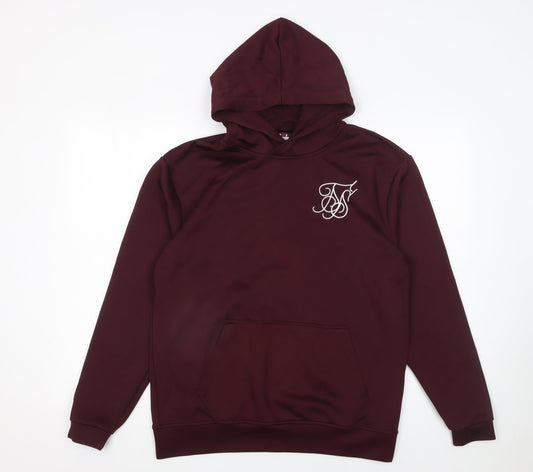 Mens UK Size S SikSilk Brown Pullover Hoodie