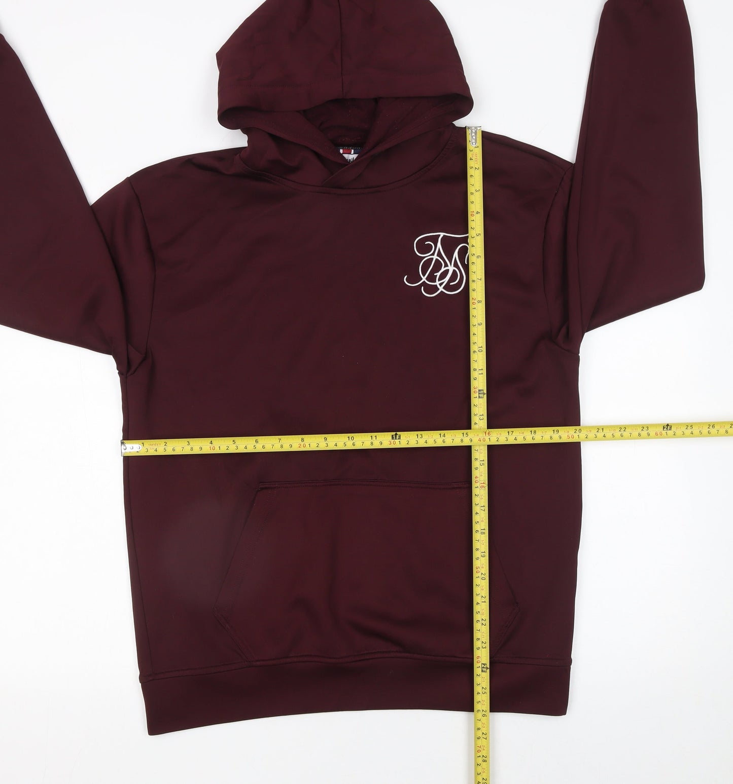 Mens UK Size S SikSilk Brown Pullover Hoodie