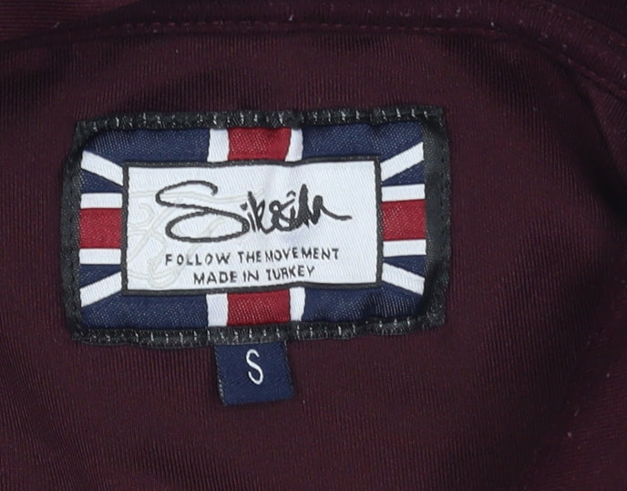 Mens UK Size S SikSilk Brown Pullover Hoodie