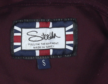 Mens UK Size S SikSilk Brown Pullover Hoodie