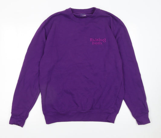 Womens UK Size M Ted & Stitch Purple Pullover Sweatshirt