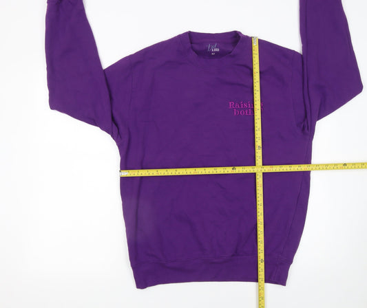 Womens UK Size M Ted & Stitch Purple Pullover Sweatshirt