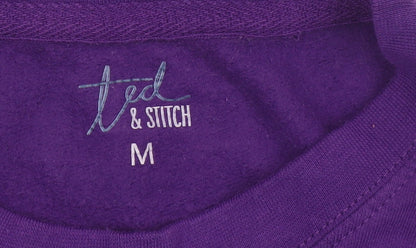 Womens UK Size M Ted & Stitch Purple Pullover Sweatshirt