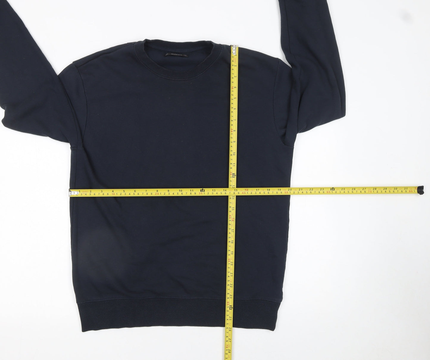 Mens UK Size M Dunnes Black Pullover Sweatshirt