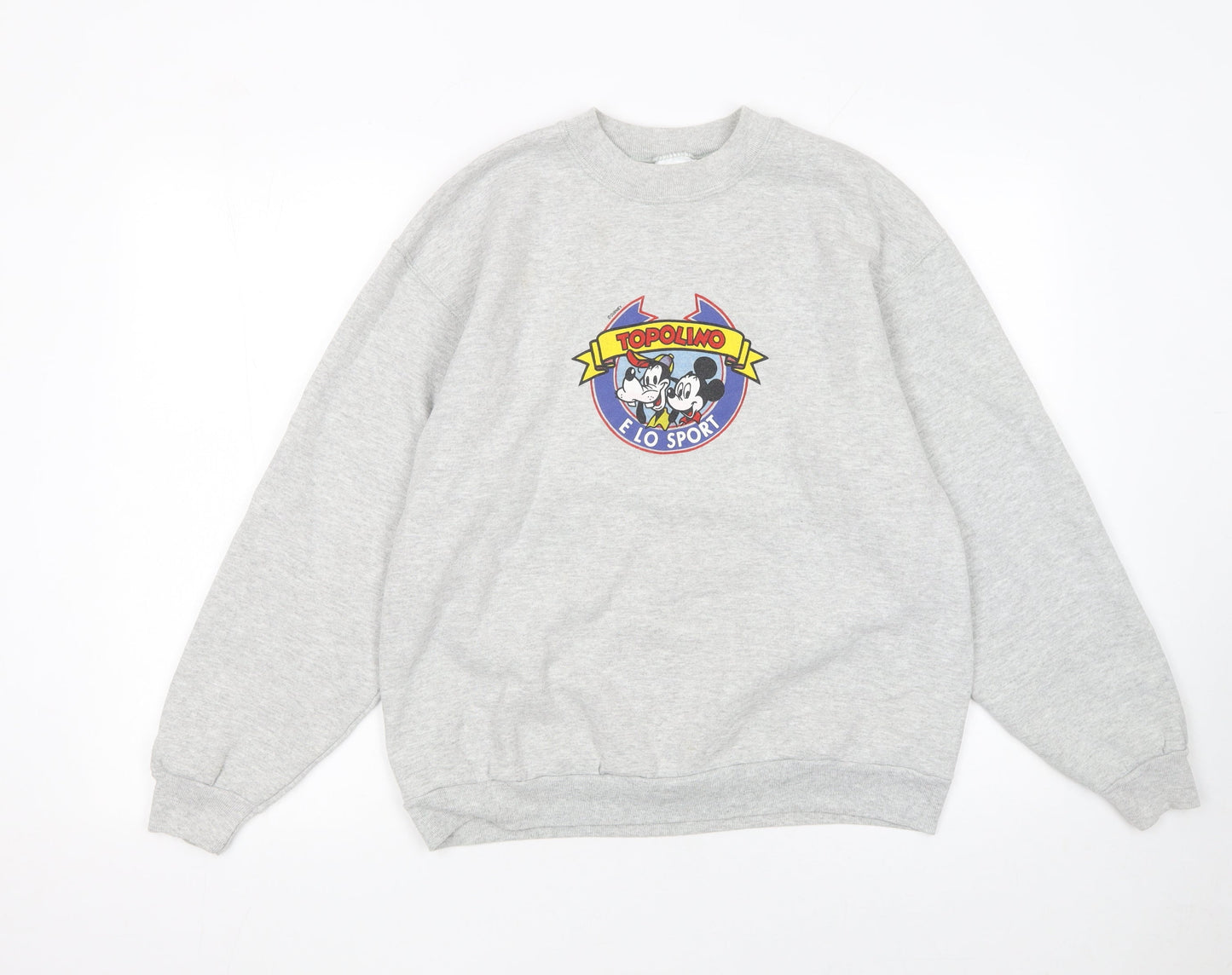 Womens UK Size M Fruit of the Loom Grey Pullover Sweatshirt