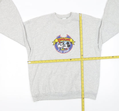 Womens UK Size M Fruit of the Loom Grey Pullover Sweatshirt