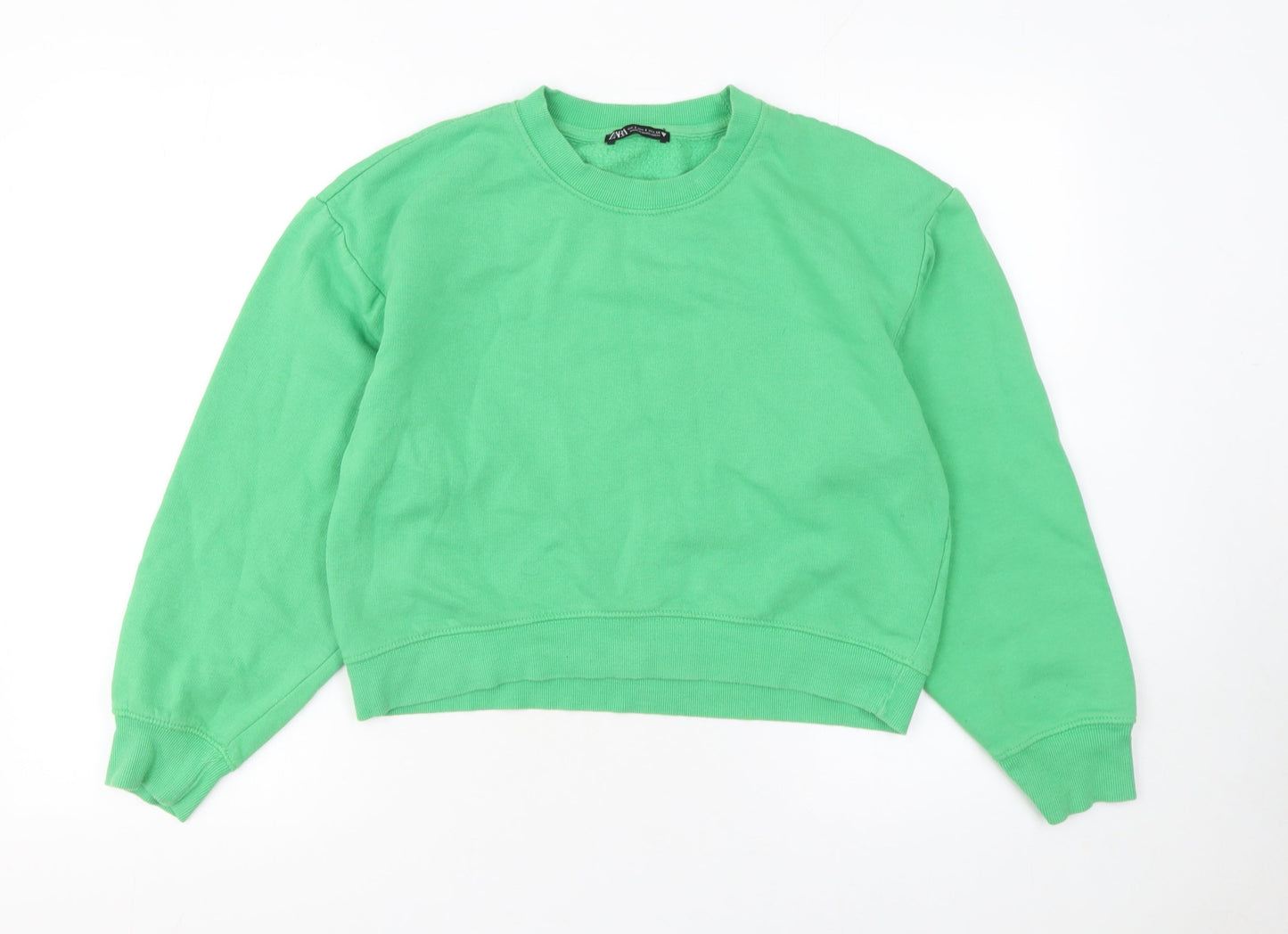 Womens UK Size S Zara Green Pullover Sweatshirt
