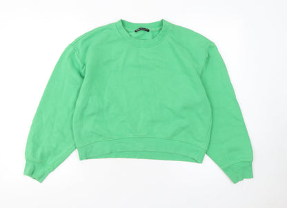 Womens UK Size S Zara Green Pullover Sweatshirt