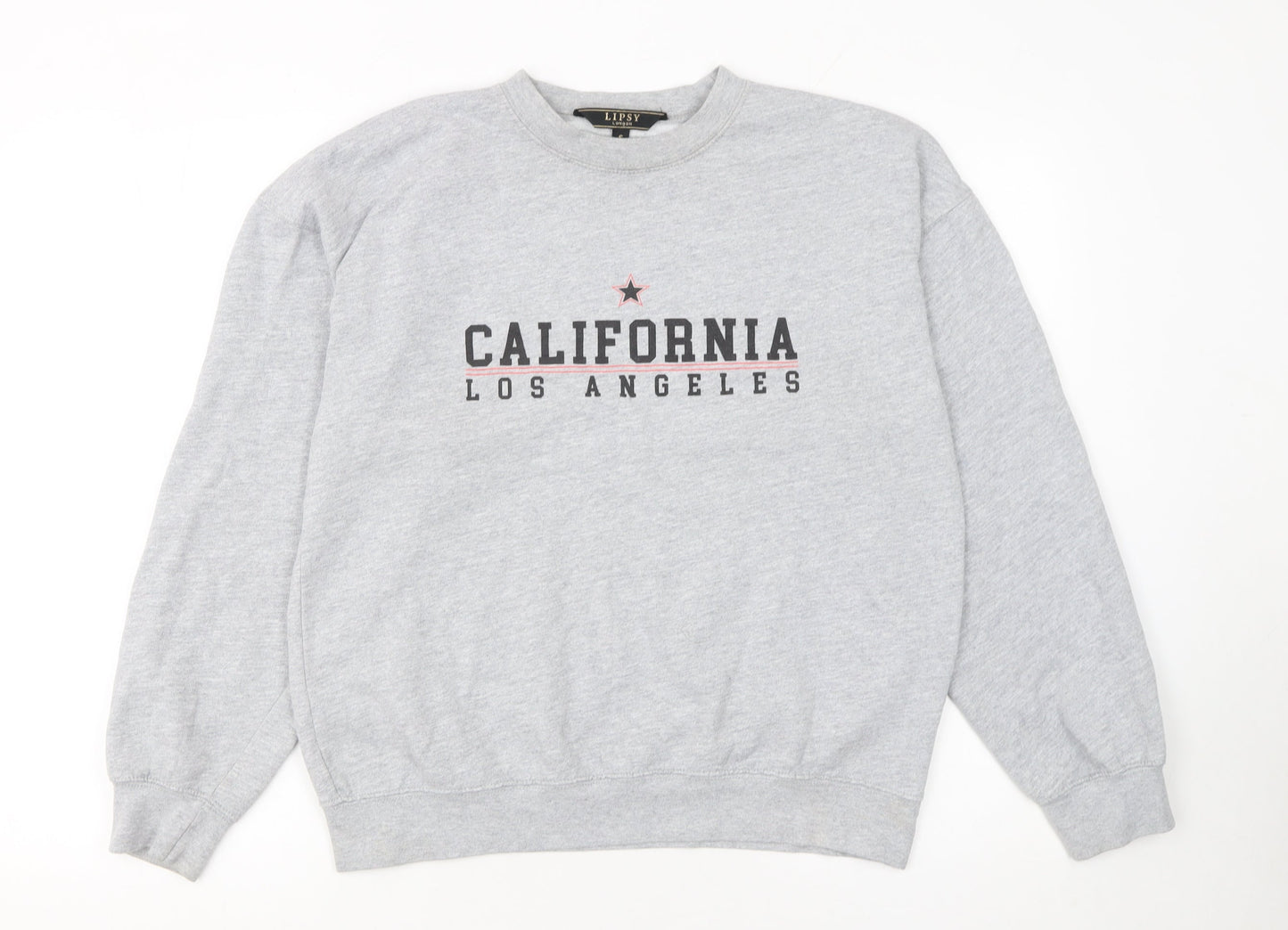 Womens UK Size S Lipsy Grey Pullover Sweatshirt