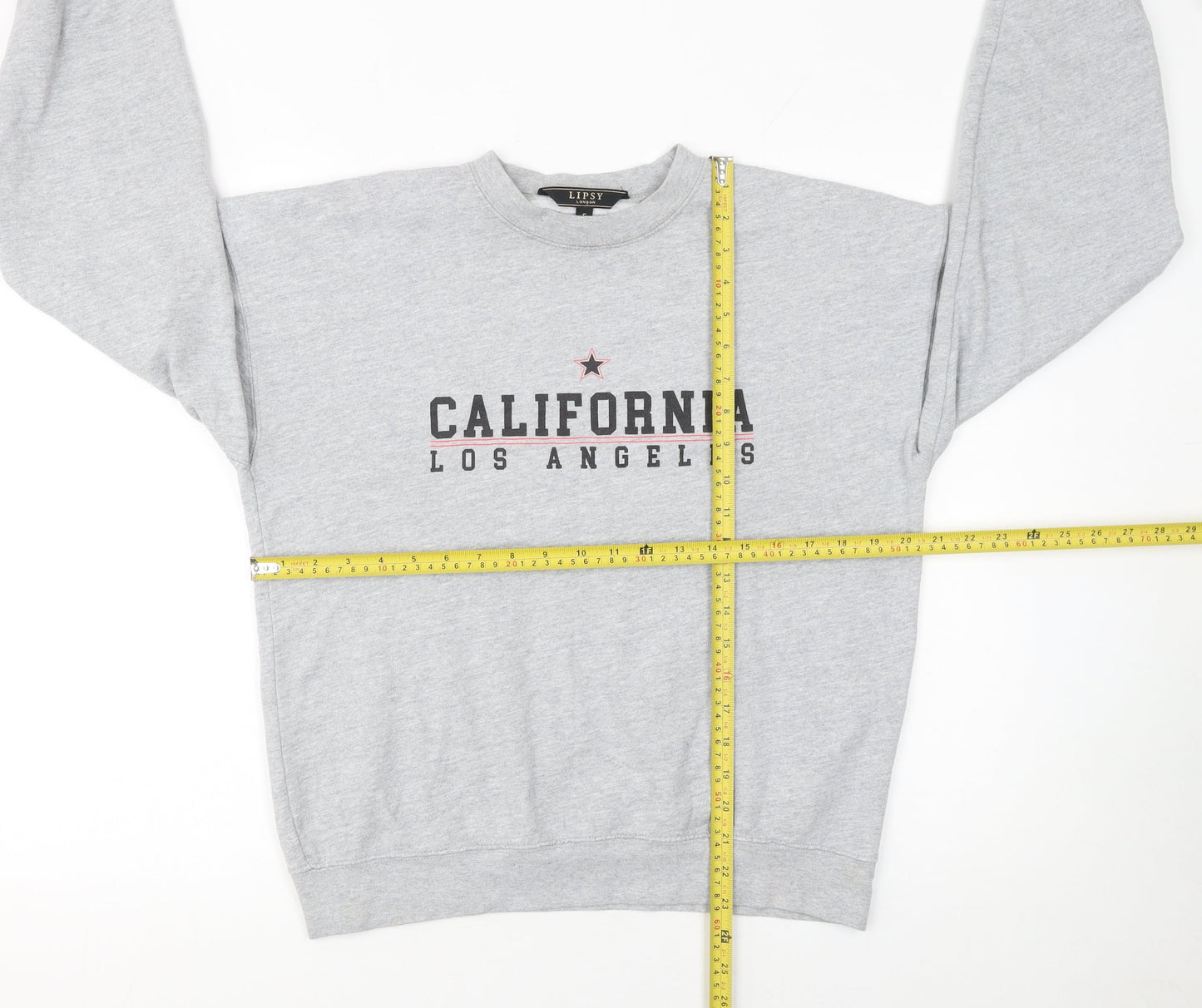 Womens UK Size S Lipsy Grey Pullover Sweatshirt
