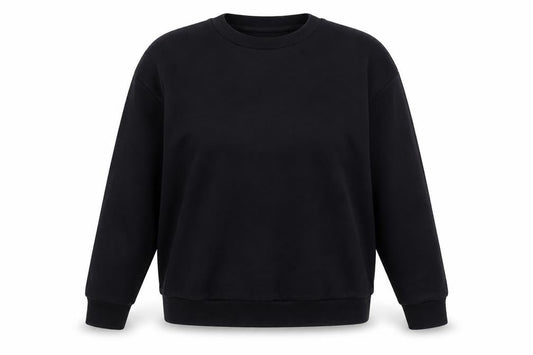 Front view of ASOS Women Black, size 16, Pullover Sweatshirt Long Sleeve