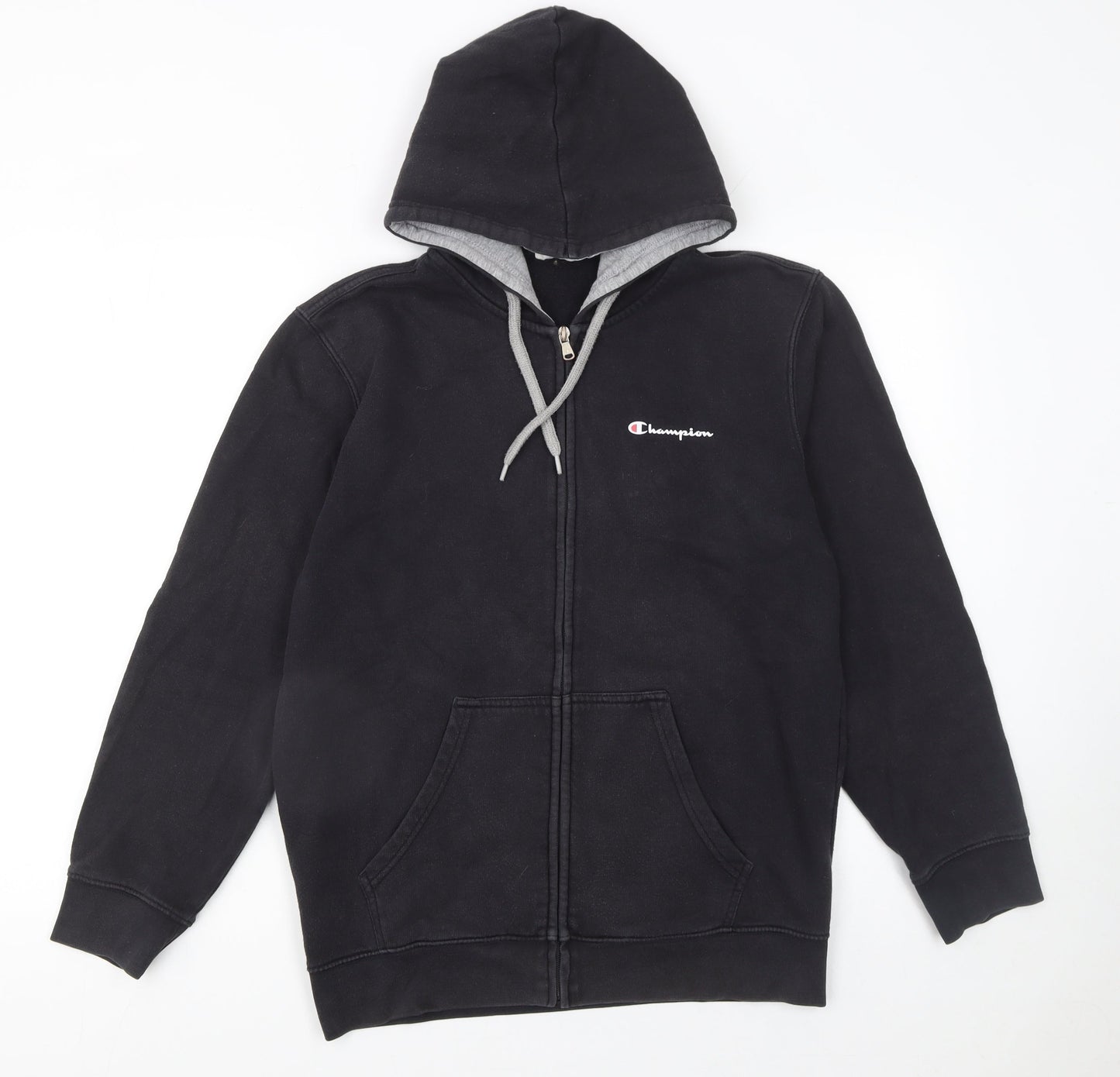 Mens UK Size M Champion Black Full Zip Hoodie