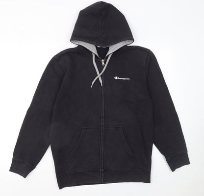 Mens UK Size M Champion Black Full Zip Hoodie