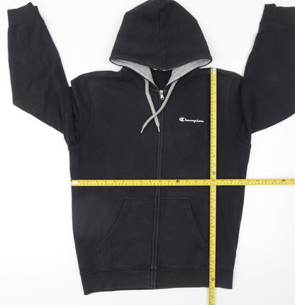 Mens UK Size M Champion Black Full Zip Hoodie
