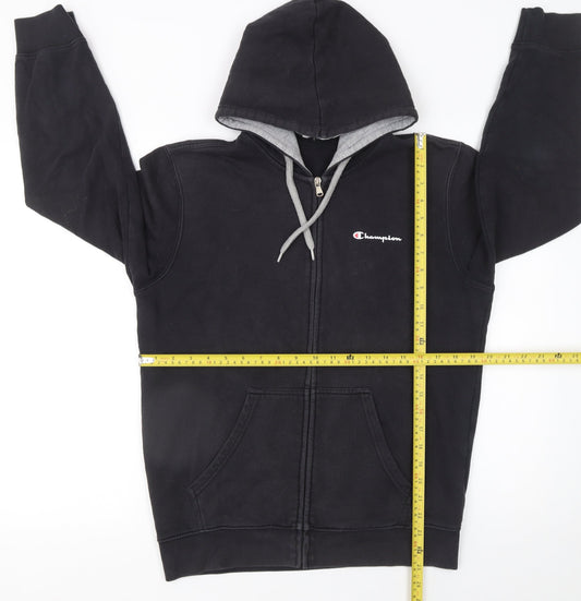 Mens UK Size M Champion Black Full Zip Hoodie