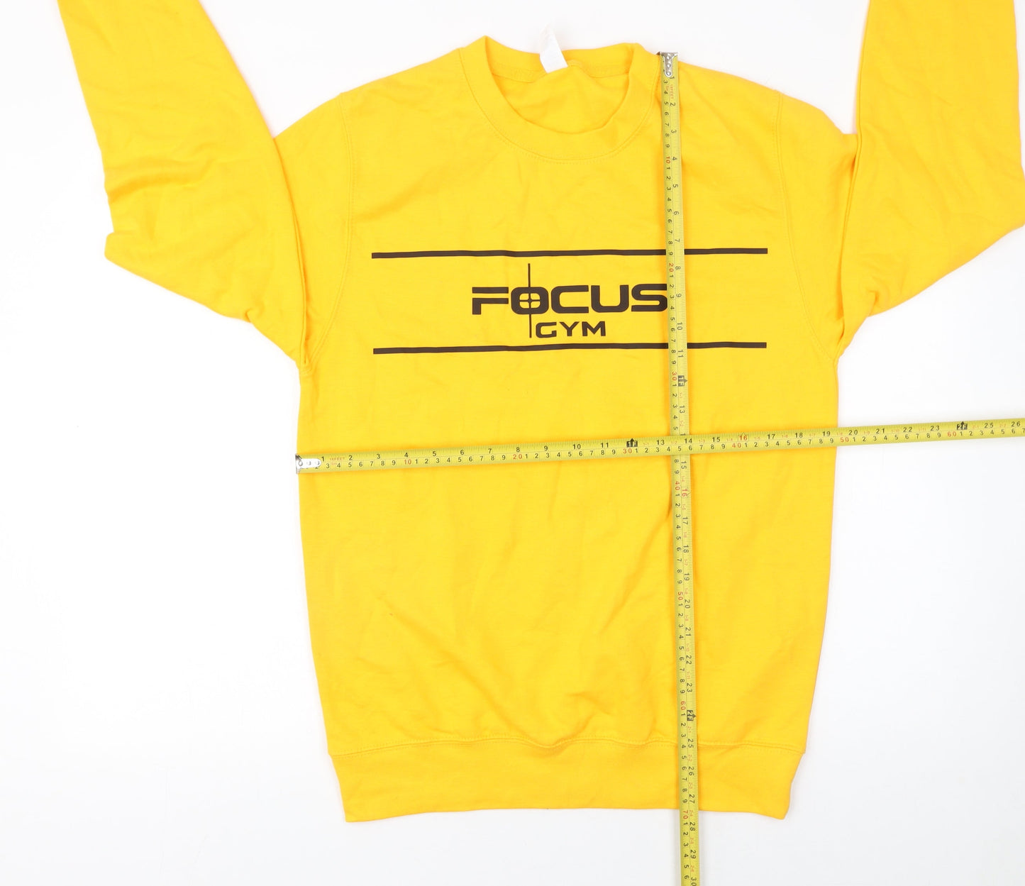 Mens UK Size S JustHoods Yellow Pullover Sweatshirt