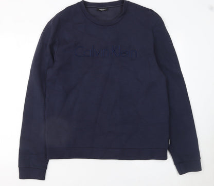 Mens UK Size XL Calvin Klein Blue Pullover Sweatshirt