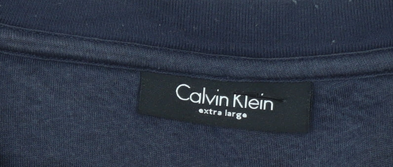 Mens UK Size XL Calvin Klein Blue Pullover Sweatshirt