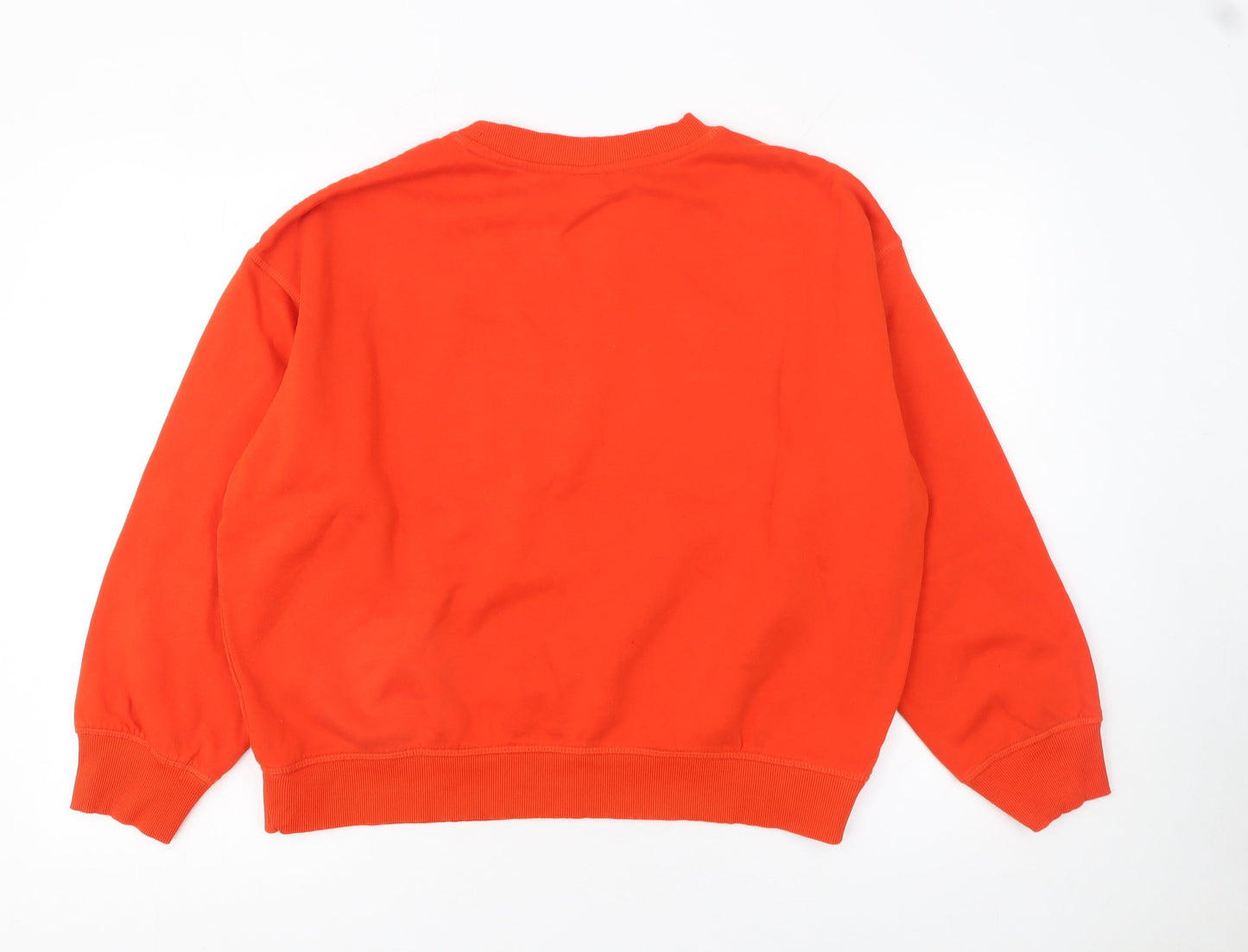 Womens UK Size M H&M Orange Pullover Sweatshirt