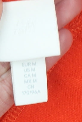 Womens UK Size M H&M Orange Pullover Sweatshirt