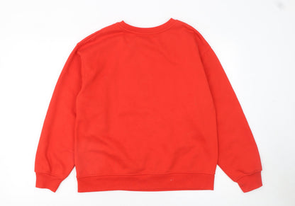 Womens UK Size S Dunnes Red Pullover Sweatshirt
