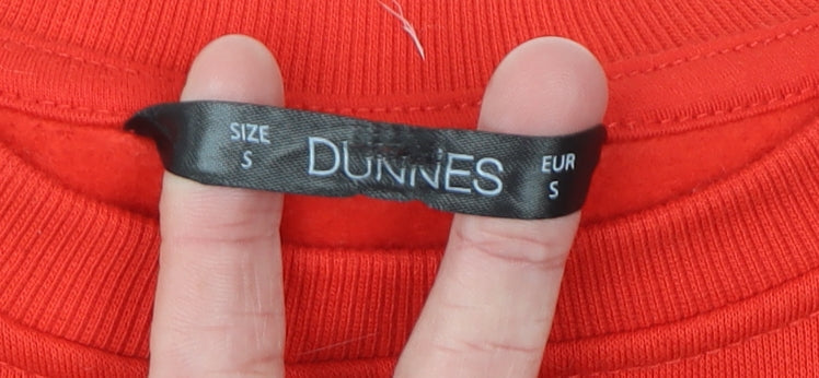 Womens UK Size S Dunnes Red Pullover Sweatshirt