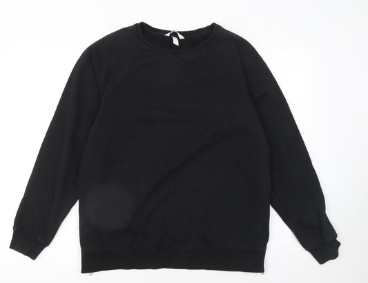 Womens UK Size 12 H&M Black Pullover Sweatshirt