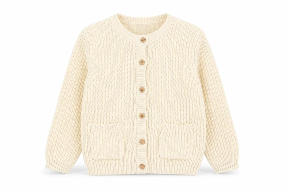 Girls UK Size 5-6 Years George Ivory Cardigan Jumper