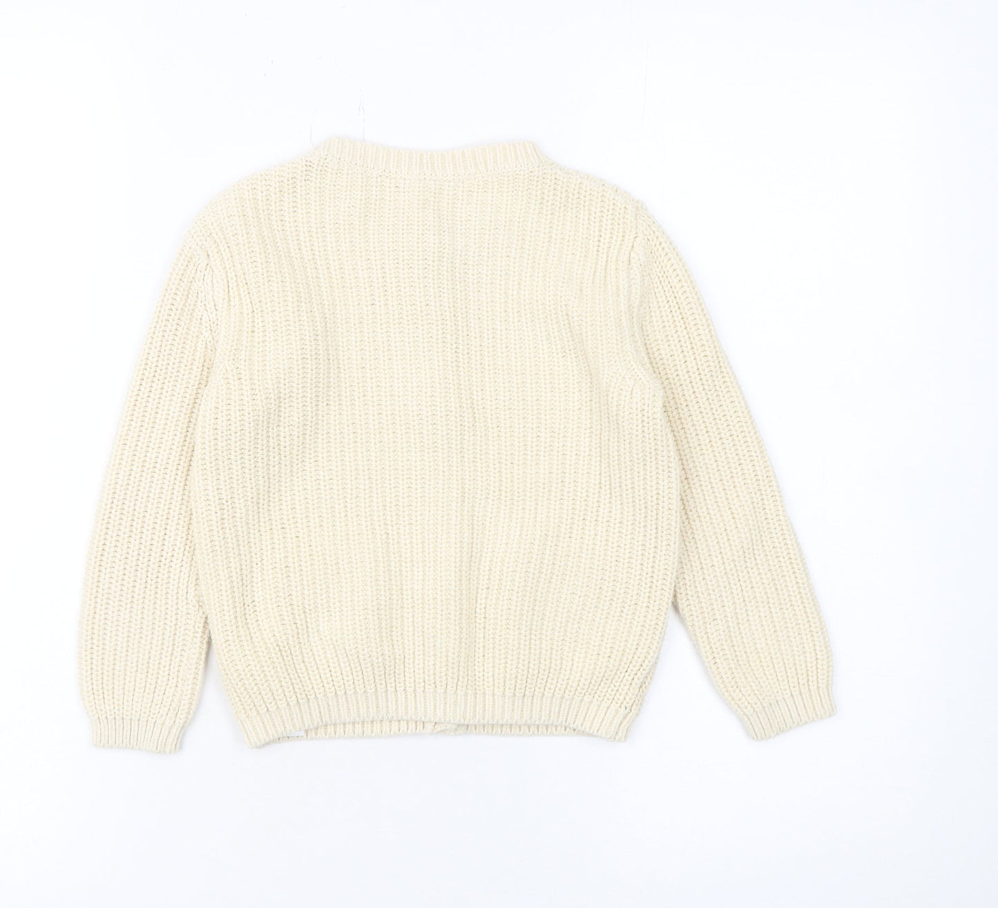 Girls UK Size 5-6 Years George Ivory Cardigan Jumper