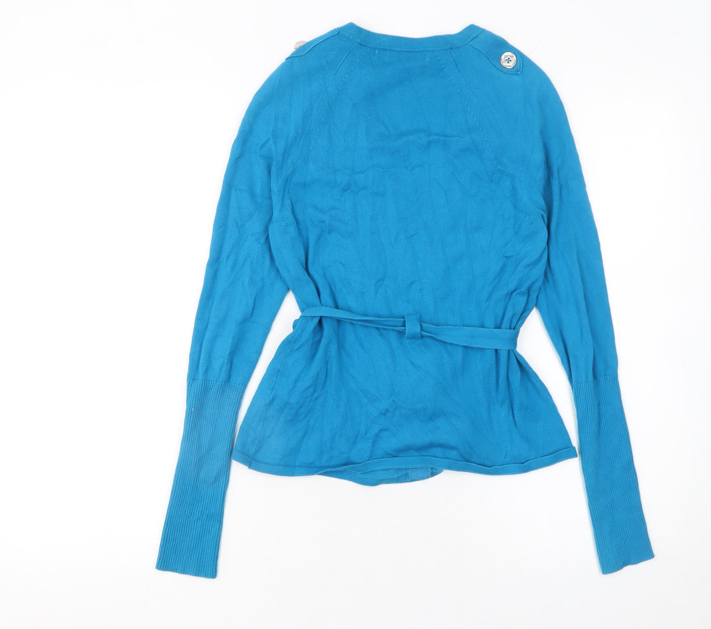 Womens UK Size 10 Karen Millen Blue Cardigan Jumper
